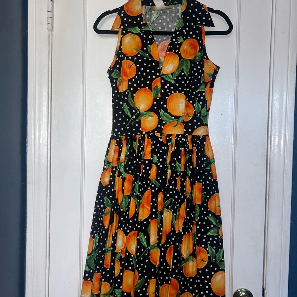 Orange Polka Dot Dress